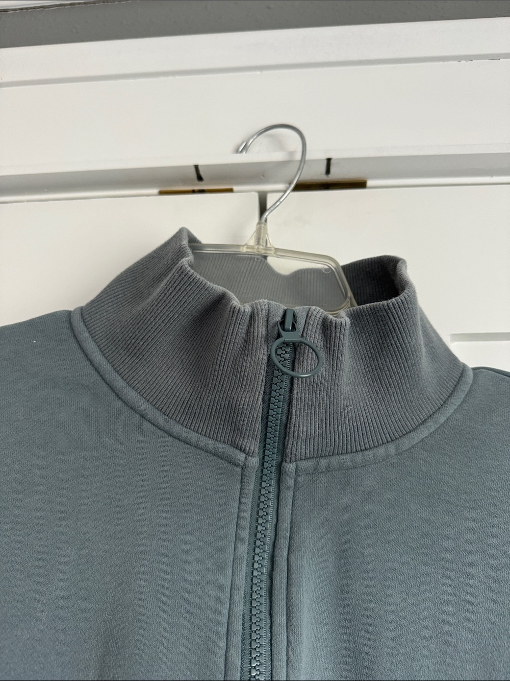 Vuori Sedona Rib Half Zip in Smoke Blue - Picture 4 of 7